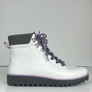 Jambu Rainey Hiker White and Purple‎ Ankle Boots / SZ 8.5